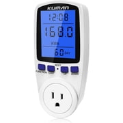 Upgraded Watt Meter, Home Electricity Usage Monitor, Plug-in Socket Power Meter, Power Watt Voltage Amps Meter Tester, Overload Protection,white,8.3*7.6*16cm