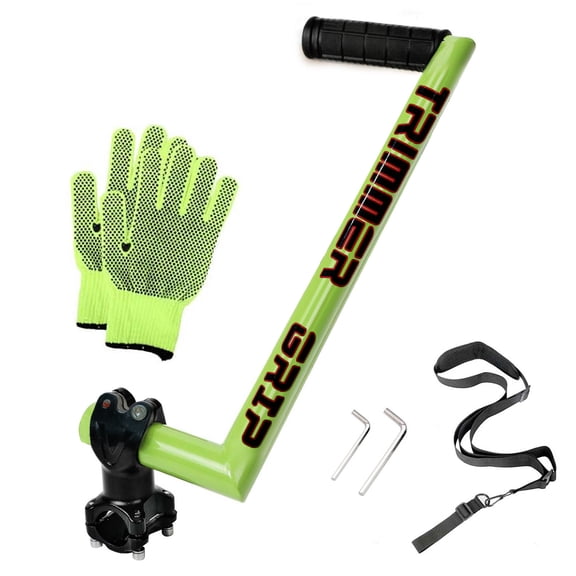 Upgraded Weed Eater Handle, Ergonomic String Trimmer Handle with Adjustable Shoulder Strap and Clamp, Weedeater Handle Extension for Lawn Care, Landscaping, and Yard Trimming Edging