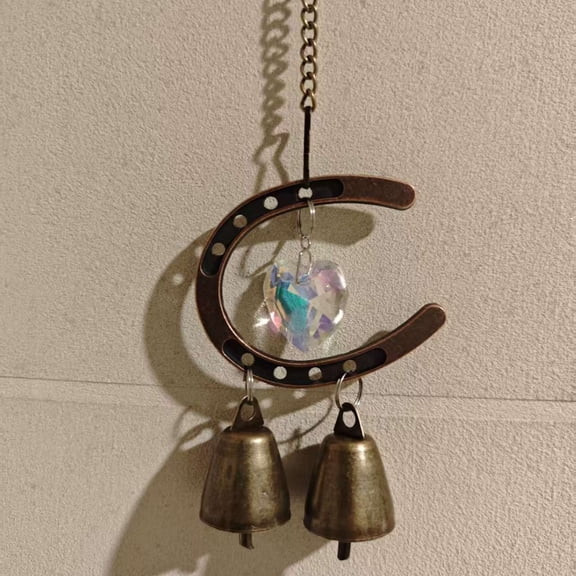 Upgraded Whimsical Installation Horseshoe Wind Chime Chain Decoration Suitable For Home And Garden Hanging Ornaments S