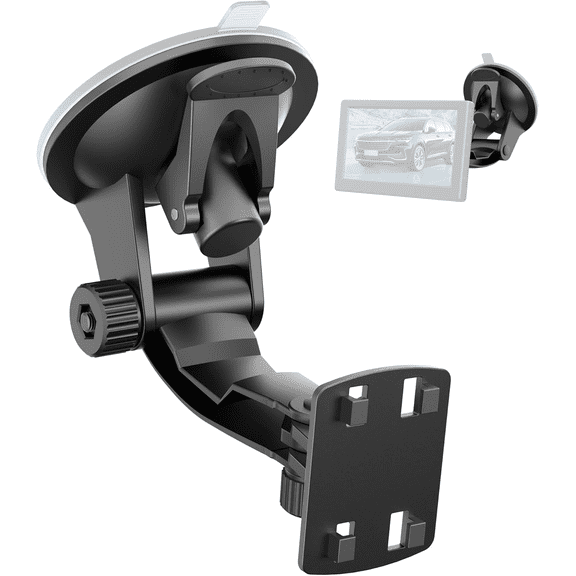 Upgraded Windshield Mount for Backup Camera, 4.3 Inch Monitor, Suction Cup Bracket, Reverse Camera Display