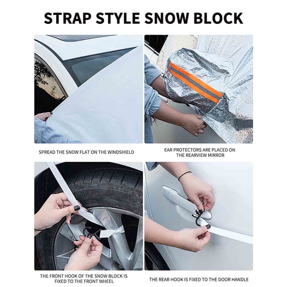 Upgraded Windshield Snow Cover Car Windshield Snow Cover Sun Shade Protector Thicker Snow Protection Cover X