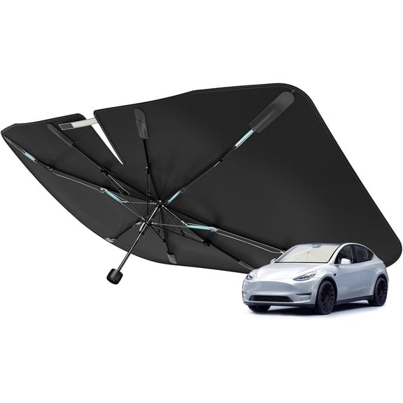 Upgraded Windshield Sun Shade Umbrella Medium 56 Inch Vinyl Coating Heat Shield