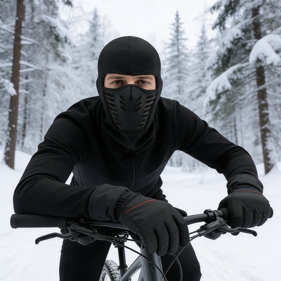 Upgraded Winter Warm Full Face Mask For Motorcycle Riding Cycling Ski Hood Cap Windproof Soft Outdoor Warm Bike Head Wear N