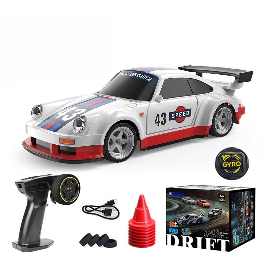 Upgraded With Gyro 1/43 Mini RC Drifting Car Racing RTR 4WD High Speed Radio Control Model 2.4G Drift Race Vehicle Mini Gifts Toys For Children Boy