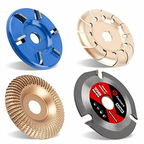 Upgraded Wood Carving Disc Grinding Wheel, Angle Grinder Attchments Wood Shaping Disc Cutting Wheel, Grinder WoodCarving Tools for Angle Grinder 4 1/2 inch with 5/8 & 7/8 $$Tools