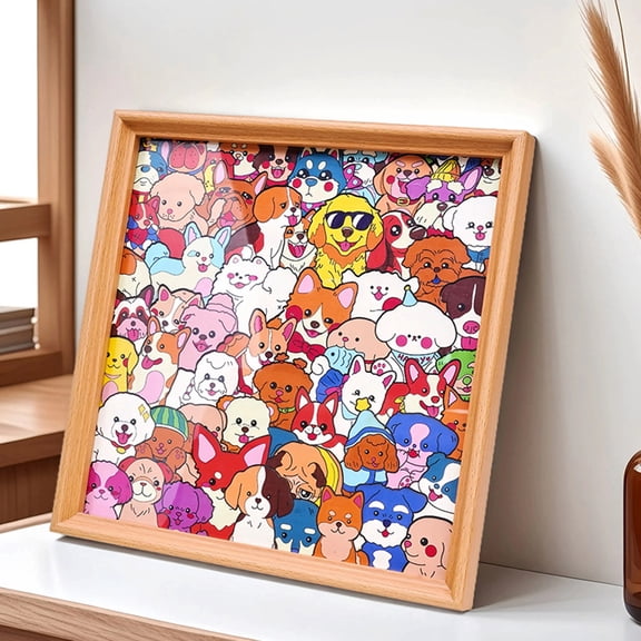 Upgraded Wooden Hand-painteds Jigsaws Puzzle Photo Frame 10ml Y