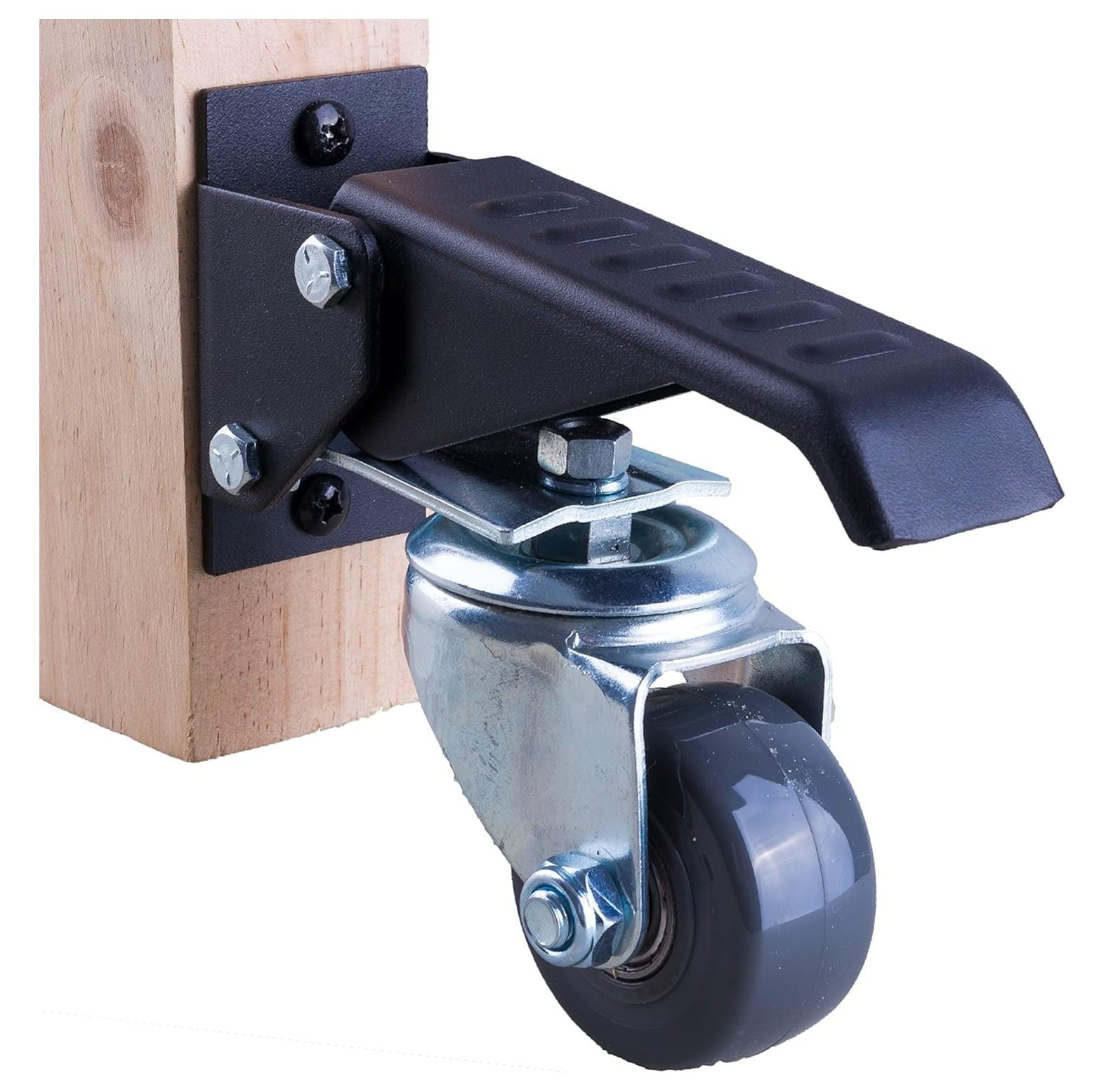 Upgraded Workbench caster kit 4 Extra Heavy duty retractable casters, 600 lbs. weight capacity