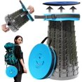 thumbnail image 1 of Upgraded XXL Collapsible Stool with Cushion,19.7"H-11.8"D Telescoping Folding Stool for Adults,More Sturdy Portable Camping Stools with Load Capacity 1000lbs for Outdoor,Garden,Fishing,Hiking, 1 of 13