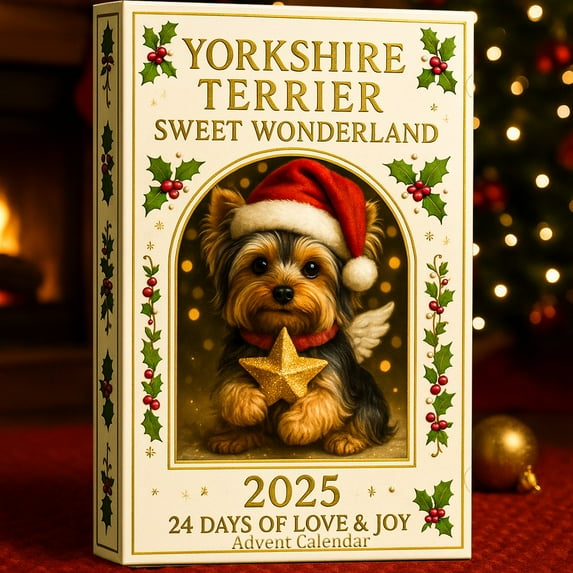 Upgraded Yorkshire Terrier Sweet 2025 Advent Calendar N