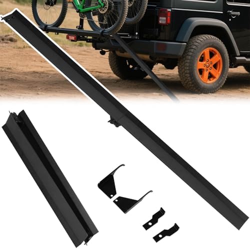 Bergen Ramp Rack Upgraded heavy-duty foldable bike ramp with hooks, holding 150 lbs and ...
