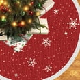 thumbnail image 1 of Upgraded&nbsp;35 Inch Christmas Tree Skirt Christmas Tree Bottom Decoration Tree Skirt For Merry Christmas Party Christmas Snowflake Decoration Y, 1 of 6