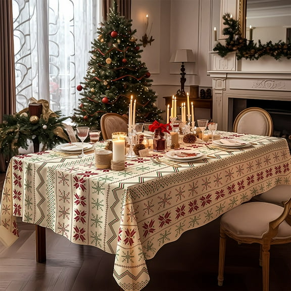 Upgraded&nbsp;Christmas Tablecloth Table Suitable For Christmas Decoration Restaurant Tablecloth Cover S