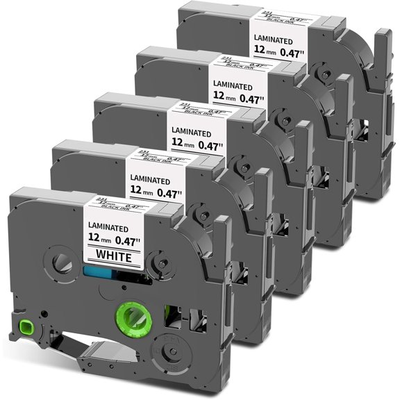 Upgraded version TZe-231 Replace for Brother P-Touch Label Tape TZ Tape 12mm 0.47 Laminated White TZe231 Replacement for Brother Label Maker Tape Refills, Compatible with Brother PT-D210 D220 H110