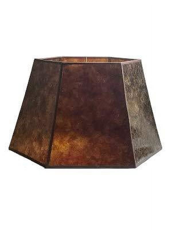Upgradelights Amber Mica 18 Inch Hex Floor Lampshade 12x18x11