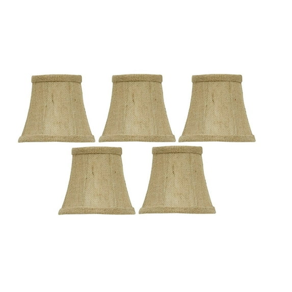 Upgradelights Set of 5 Bell Clip On 4 Inch Chandelier Lampshade Replacement (2.5 x 4 x 3.75)