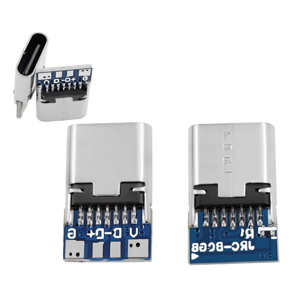 Upgrades 14Pin Female Plugs 4 Solder Pad BuiltIn Resistors Multifunction Female Connector Fast Charging Data