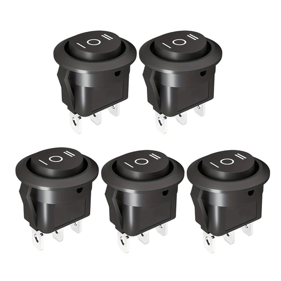 Upgrades 3 Position 3 Pin Round Power Switches with Terminal Wires 20MM Mounting Hole for Automotive Electrical Systems