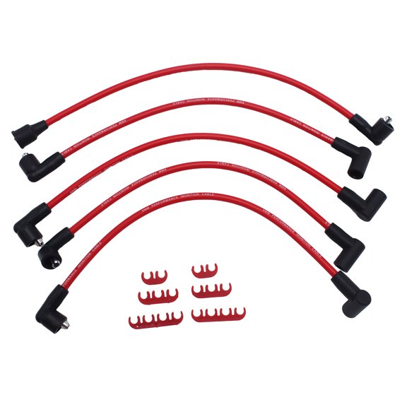 Upgrades 4 Cylinders Engine Ignitions Wires 90 Degree Elbow Designed for Classical Cars Enhancing Performances & Efficiency