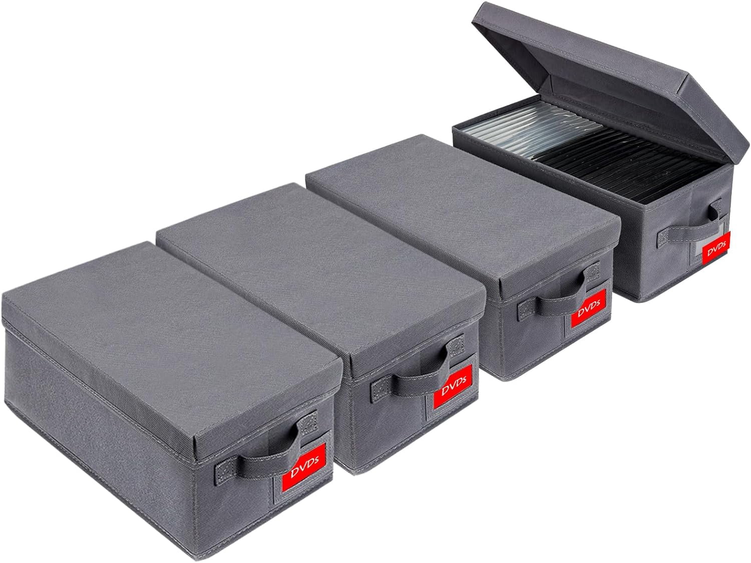 Upgrades DVD Storage Box - Perfect DVD Case Storage Solution, Stackable ...