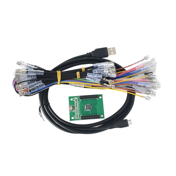 Upgrades Game Controller PCB Board 12 Button Joystick Setups Plugs & Plays Machine Wiring Harness for PC