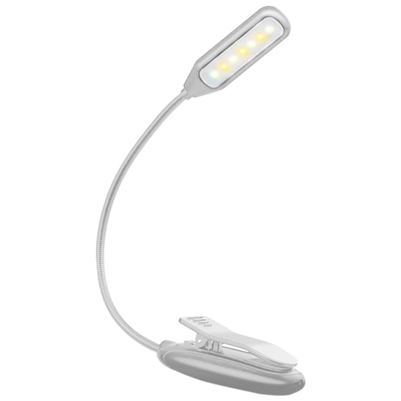 Upgrades LED Book Light Stepless Dimming Light Long Service Rechargeable Clip On Reading Lamp 120mm for Bedtime Readers