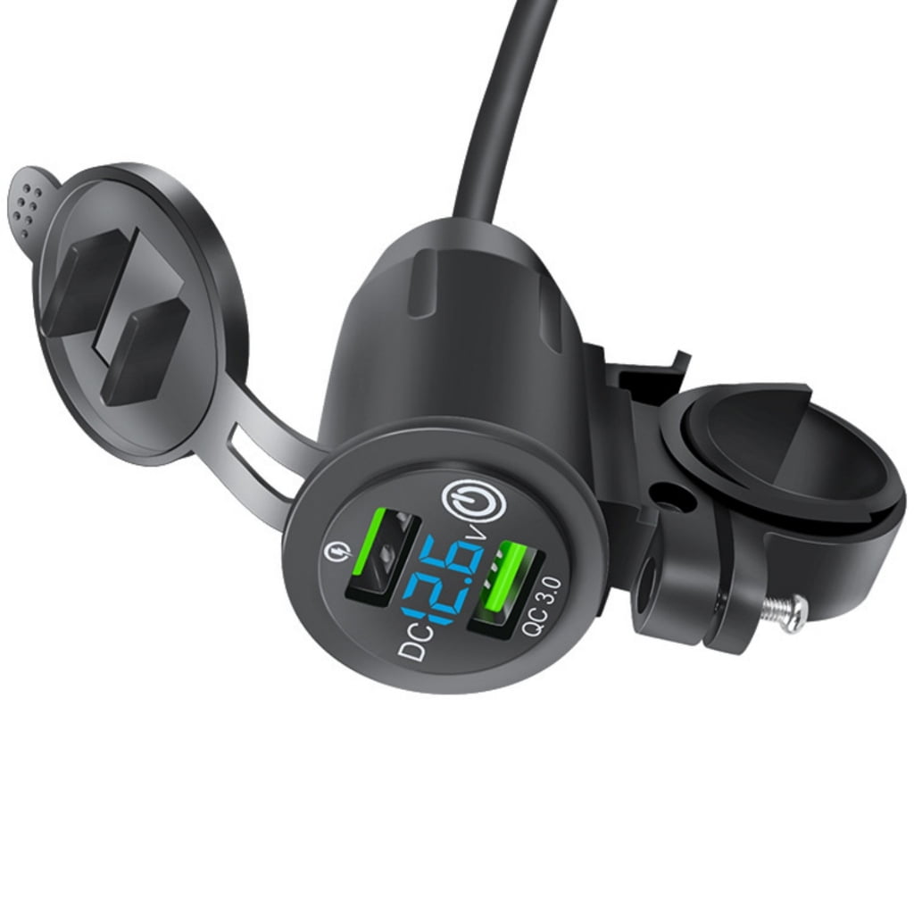 Chargeur Moto Waterproof 48W USB C - Prise Guidon Rapide Pour Smartphone GPS