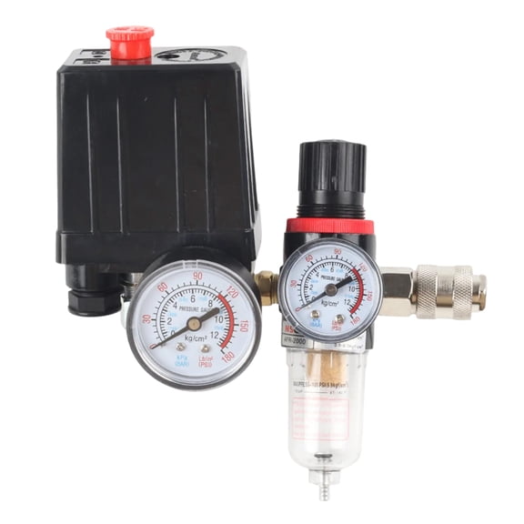 Upgrades Pressures Control Valves with Safety Valves & Quick Couplings Small Pressure Regulator set for Compressors