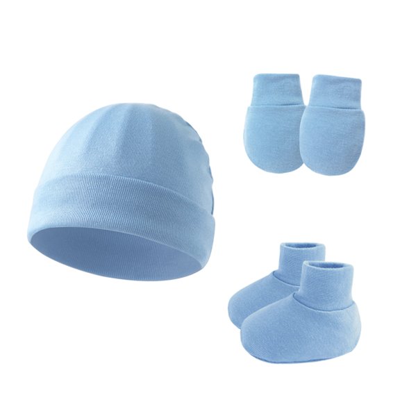 Upgrades Safe Baby Gear Not Irritating Hat with Mittens & Booties Infant Protections set Adjustable Hat for Newborns