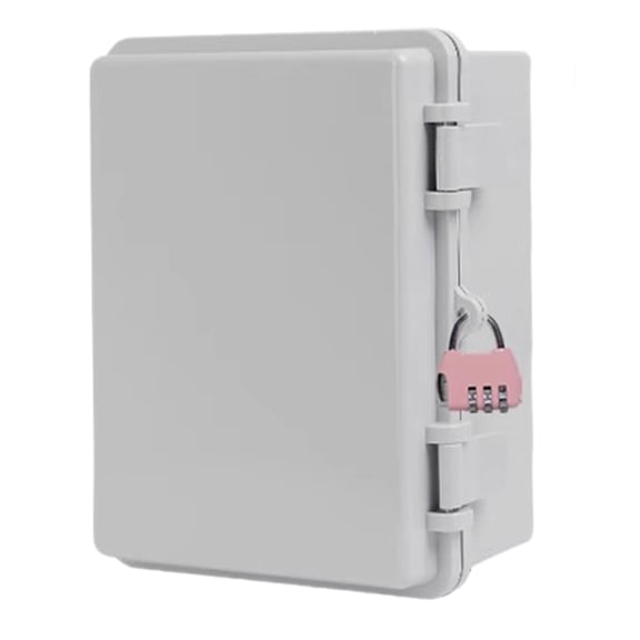 Upgrades Safe Lockable Outdoor Power Enclosures Water Resistant Weatherproof Power Outlet Cover for Garden Wall Mounting