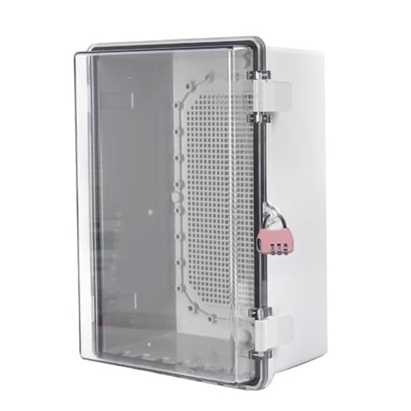Upgrades Safe Lockable Outdoor Power Enclosures Water Resistant Weatherproof Power Outlet Cover for Garden Wall Mounting