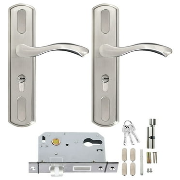 Upgrades Stainless Steel Door Handle set Secure Handle with Simple Installation for Homes & Office Use