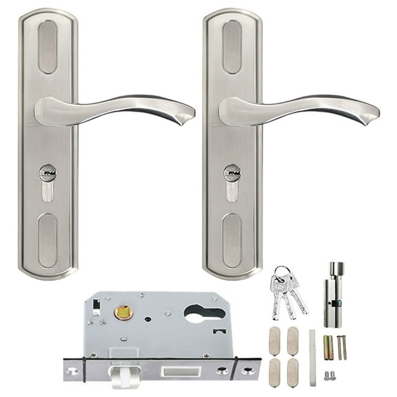Upgrades Stainless Steel Door Handle set Secure Handle with Simple Installation for Homes & Office Use