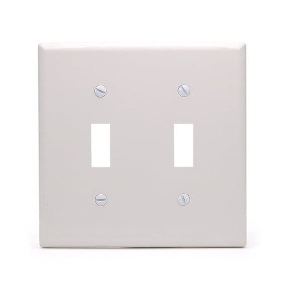 Double Toggle Switches Panel Plastic Housing Simple Mounting for Home Office Use