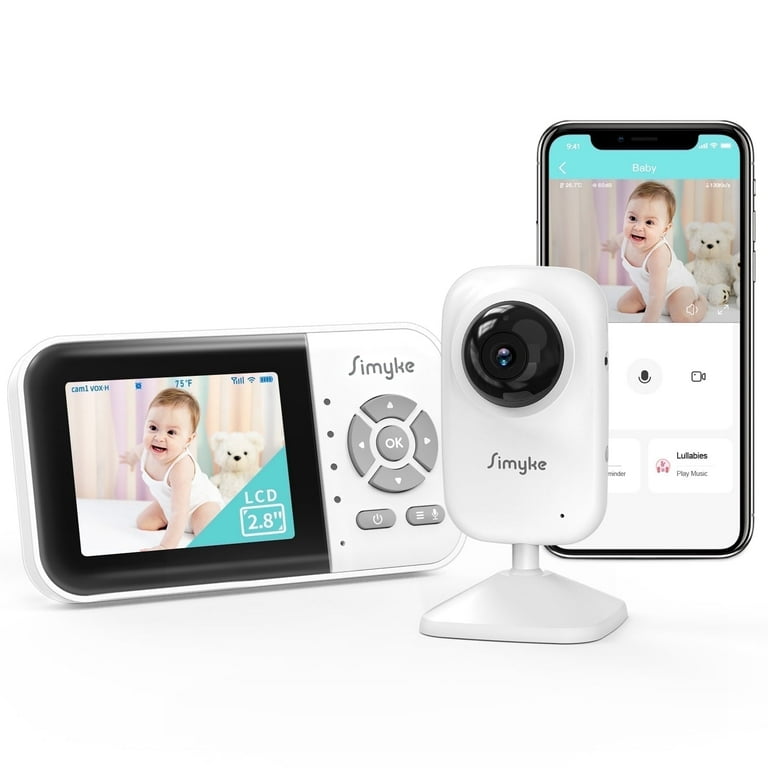 Simyke WiFi Video Baby Monitor, LCD App Viewing, 2-Way