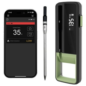 Upgrade Wireless Smart Meat Thermometer Probe, Bluetooth Meat Thermometer Probe with Smart APP, BBQ Wireless Temp Probe for Oven, Kitchen, Smoker, Grill, Kitchen