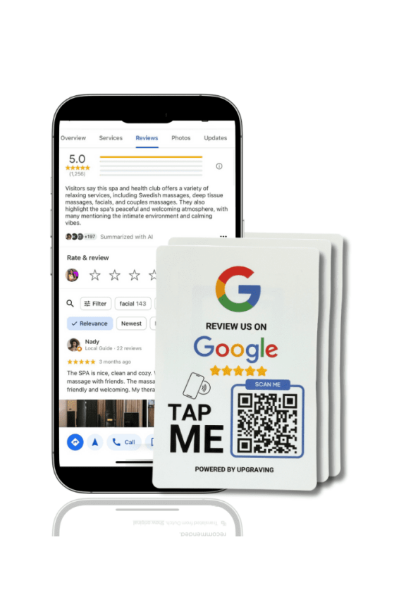 Boost Reviews with Reusable QR NFC Tap Stickers (3 Pack)