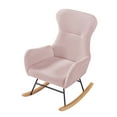 thumbnail image 1 of Upholstered Accent Chair with Backrest, Armrests and 2 Handy Pockets, Single Sofa with Metal Frame, High Density Foam and Thick Seat Cushion for Living Room Bedroom Playroom, 1 of 5