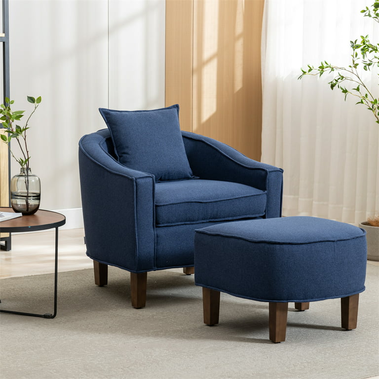 Mid Century Linen Single Sofa Chair