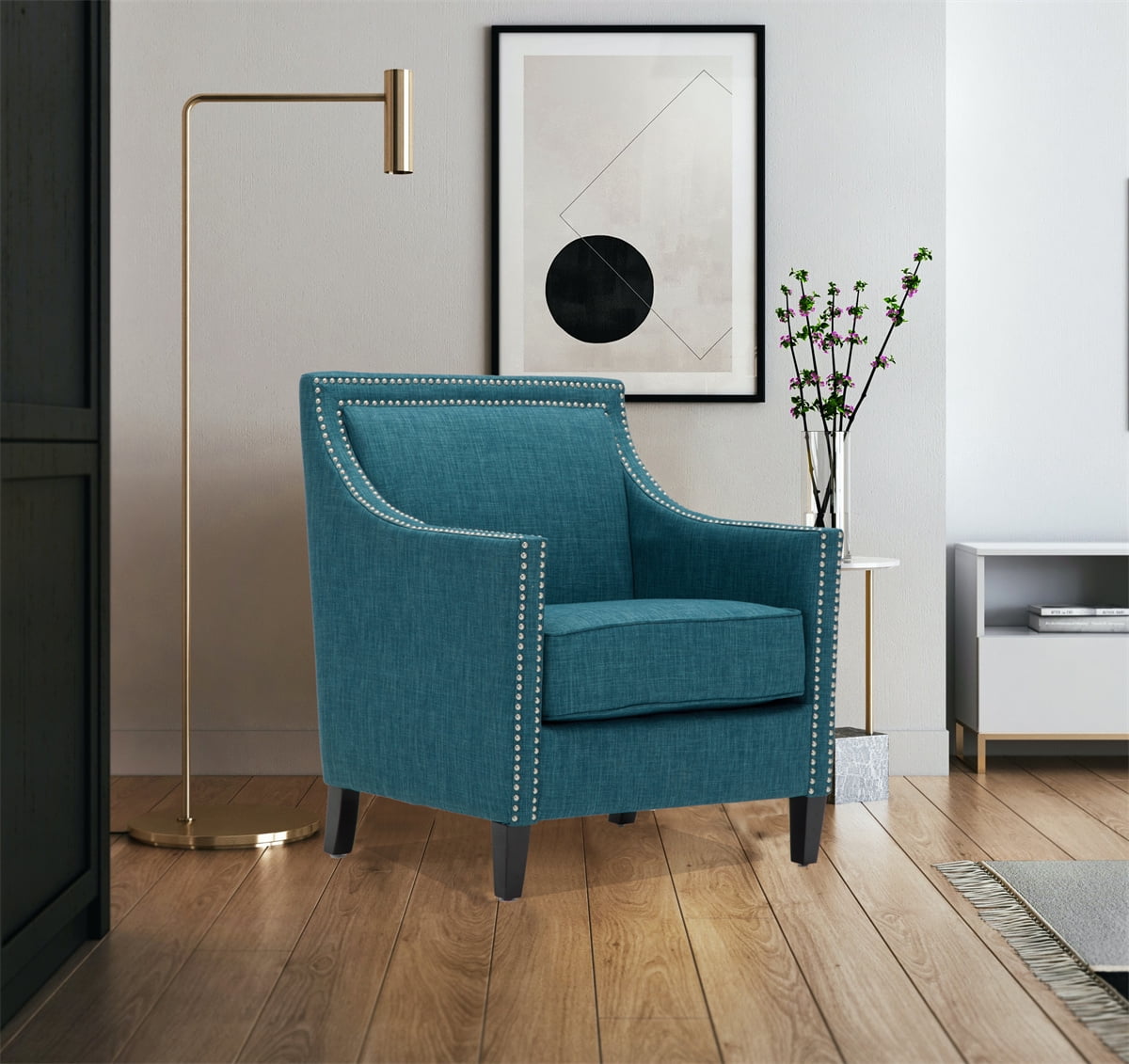 Sloped arm accent on sale chair