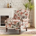 thumbnail image 1 of Upholstered Accent Chair Wide Back Armchair Lounge Foam Sofa Seating Flower Pattern & Removable Cushion for Home Living Room, 1 of 6