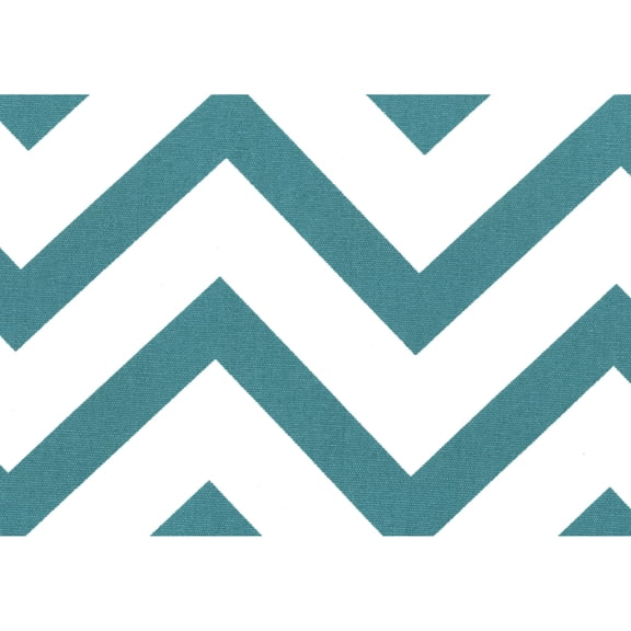 Upholstered Armless Chair with Teal Chevron / Comfortable Accent for Entrance