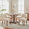 thumbnail image 1 of Vknow Furniture Modern Chenille Upholstered Dining Chairs Set of 4 with Cutout Back and Solid Wood Legs for Dining Room, Kitchen and Living Room,White, 1 of 7