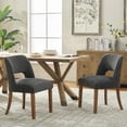 thumbnail image 1 of Usiant Dining Chairs Set of 2, with Solid Wood Legs for Dining Room, Kitchen and Living Room,Charcoal, 1 of 9