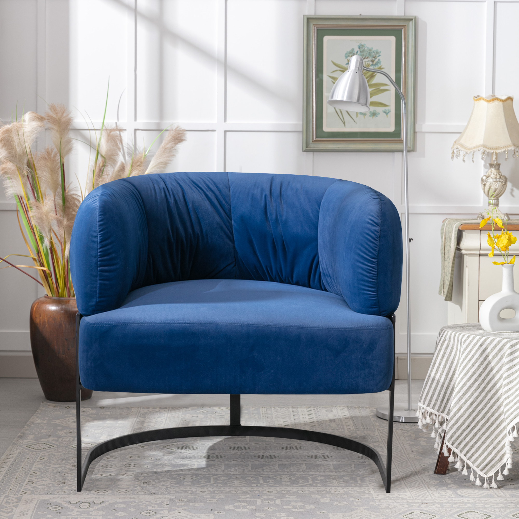 Upholstered Barrel Chair