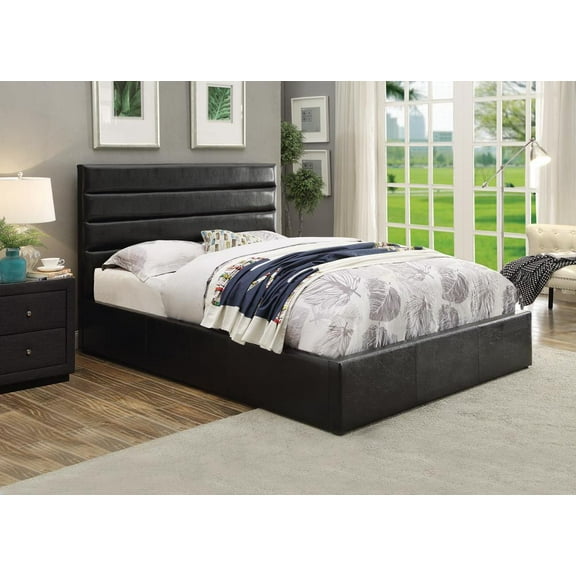 Upholstered Bed, Eastern King Bed, Black