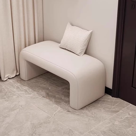 Upholstered Bedroom Bench End Of Bed Bench Modern Entryway Leather Footrest Vanity Stool With Soft Padded For Living Room, Bedroom, Foyer, Dining Room