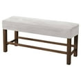 thumbnail image 1 of Upholstered Bench Slipcover, Velvet Dining Room Bench Covers Stretch Bench Seat Protector Elastic Dining Bench Cover Removable Washable for Living Room-Coffee-Large, 1 of 8