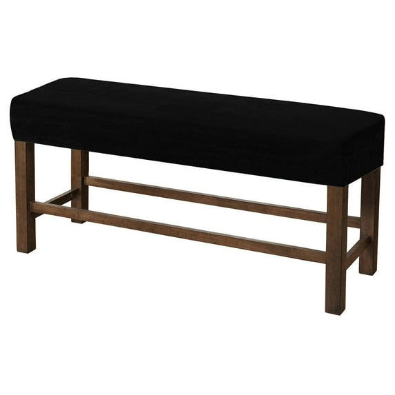 Upholstered Bench Slipcover, Velvet Dining Room Bench Covers Stretch Bench Seat Protector Elastic Dining Bench Cover Removable Washable for Living Room-Coffee-Large