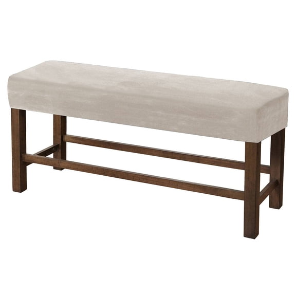 Upholstered Bench Slipcover, Velvet Dining Room Bench Covers Stretch Bench Seat Protector Elastic Dining Bench Cover Removable Washable for Living Room-Coffee-Large