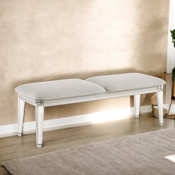 Upholstered Bench for Multiple Rooms | Comfortable Seating Experience | Built with Sturdy Wood and Acrylic | Has Good Weight - bearing Capacity